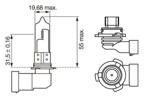 BEC HB4 12V 51W PURE LIGHT (blister 1buc) BOSCH [5]