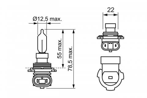 BEC 12V HIR2 55W PURE LIGHT BOSCH [2]