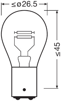 BECURI AUTO - BEC 12V P21/4W ORIGINAL SET 10 BUC OSRAM