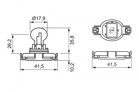 ACCESORII AUTO - BEC 12V PSX24W 24W PURE LIGHT BOSCH