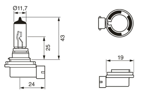 BEC 12V H11 55W PURE LIGHT BOSCH [4]