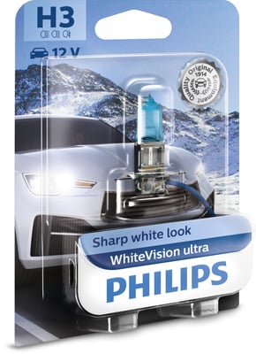ACCESORII AUTO - BEC PROIECTOR H3 12V WHITE VISION ULTRA (blister) PHILIPS