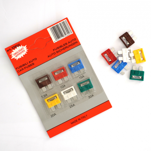 BLISTER CU 6 SIGURANTE FUZIBILE 7.5/ 10/ 15/ 20/ 25/ 30 A COD CULOARE [1]