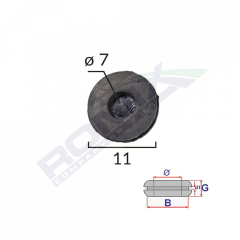 CONSUMABILE SERVICE - CAPAC CAUCIUC INCHIS UNIVERSAL DIAMETRU 7MM SET 10 BUC