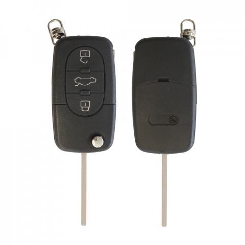 ACCESORII INTERIOR - CARCASA CHEIE CONTACT PENTRU AUDI A3 / A6 / A8, 3 BUTOANE, CU CHEIE