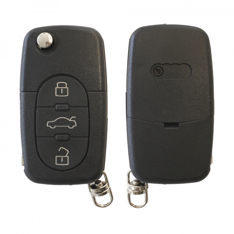 CARCASA CHEIE CONTACT PENTRU AUDI A3 / A6 / A8, 3 BUTOANE, CU CHEIE [1]