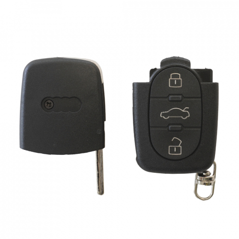 CARCASA CHEIE CONTACT PENTRU AUDI A3 / A6 / A8, 3 BUTOANE, CU CHEIE [2]