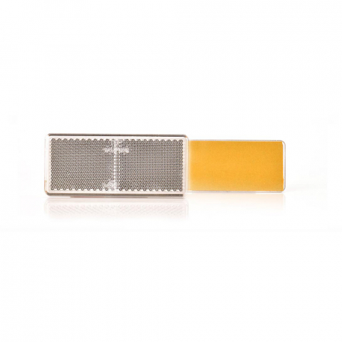 ACCESORII AUTO - CATADIOPTRU DREPTUNGHIULAR CU ADEZIV, 846 UP96x42, ALB WAS