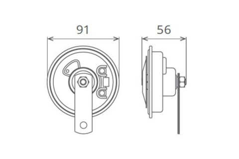 ELECTRICA / ELECTRONICA - CLAXON ELECTROMAGNETIC 12V 5A TON JOS