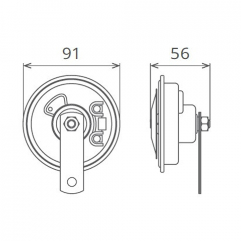 CLAXON ELECTROMAGNETIC, TIP DISC, 24V 3A TON INALT [1]