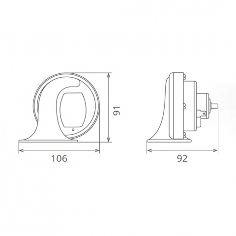 CLAXON ELECTROMAGNETIC, TIP MELC, 24V 3A TON INALT [2]
