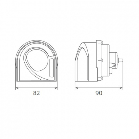 CLAXON ELECTROMAGNETIC, TIP MELC, 24V 3A TON INALT, DESIGN LIGHT [2]