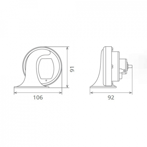 CLAXON ELECTROMAGNETIC, TIP MELC, 24V 3A TON JOS [2]