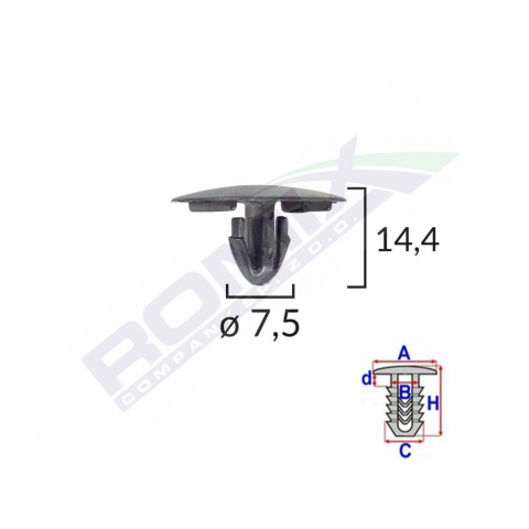 CONSUMABILE SERVICE - CLEMA CAPAC MOTOR PENTRU LEXUS/TOYOTA 7.5X14.4MM - NEGRU SET 10 BUC