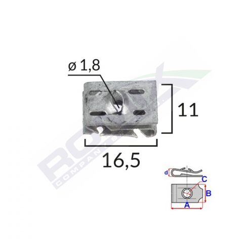ECHIPAMENTE SERVICE - CLEMA FIXARE ELEMENTE MOTOR PENTRU GRUP VAG 1.8X16.5X11MM SET 10 BUC