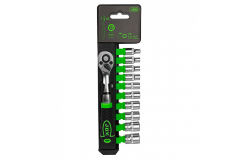 ACCESORII AUTO - CLICHET CU 72 DINTI 1/4` CU SET TUBULARE 12 FETE JBM