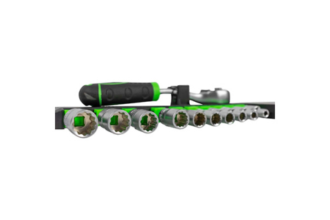 CLICHET CU 72 DINTI 1/4` CU SET TUBULARE HEXAGONALE JBM [1]
