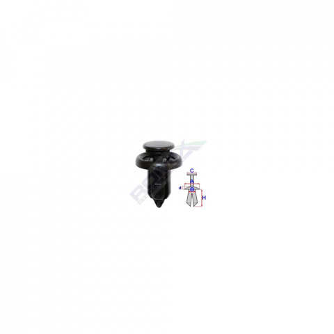 CONSUMABILE SERVICE - CLIPS FIXARE ELEMENTE EXTERIOARE PENTRU HONDA 10X16.2MM NEGRU SET 5 BUC
