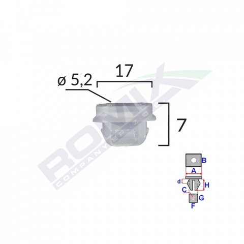 ECHIPAMENTE SERVICE - CLIPS FIXARE INTERIOR PENTRU BMW 7X17MM ALB SET 10 BUC