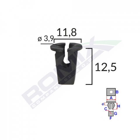 CONSUMABILE SERVICE - CLIPS FIXARE PENTRU GRUP VAG - NEGRU SET 10 BUC