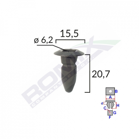CONSUMABILE SERVICE - CLIPS FIXARE PENTRU GRUP VAG - NEGRU SET 10 BUC