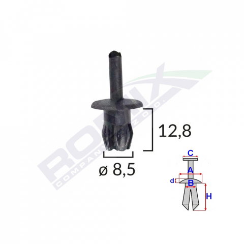 CLIPS FIXARE PENTRU PEUGEOT/VW - NEGRU SET 10 BUC [1]