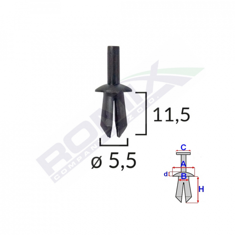 CLIPS FIXARE PENTRU RENAULT/VW AUDI FIAT SEAT - NEGRU SET 25 BUC [1]