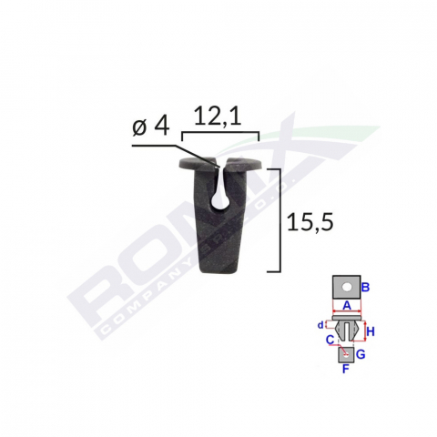 ECHIPAMENTE SERVICE - CLIPS FIXARE PENTRU VW SKODA - NEGRU SET 10 BUC