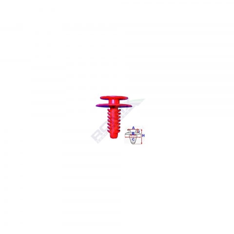 ECHIPAMENTE SERVICE - CLIPS TAPITERIE PENTRU ALFA ROMEO/ FIAT/LANCIA 5.5X20.8MM - ROSU SET 25 BUC