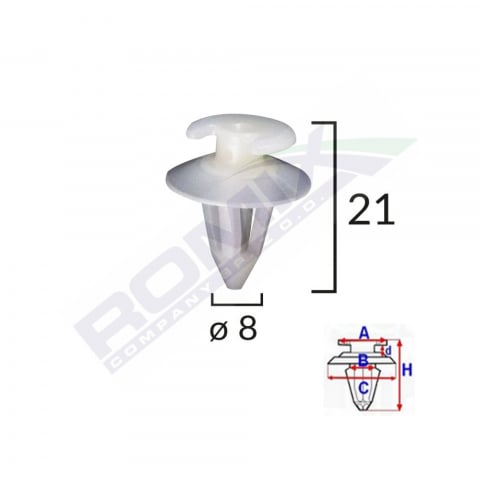 CLIPS TAPITERIE PENTRU AUDI/BMW/VW - ALB SET 10 BUC [1]
