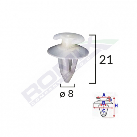 CONSUMABILE SERVICE - CLIPS TAPITERIE PENTRU AUDI/BMW/VW - ALB SET 10 BUC
