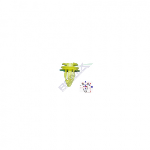 CLIPS TAPITERIE PENTRU BMW 7.6X21.5MM - GALBEN SET 10 BUC [1]