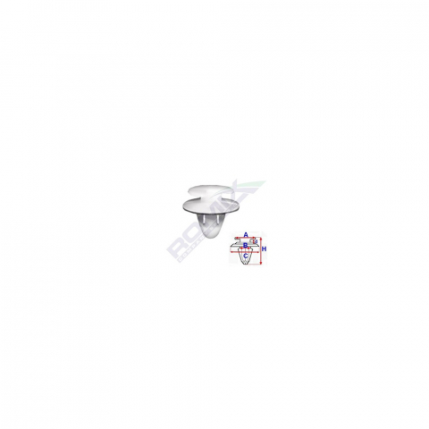 CLIPS TAPITERIE PENTRU CITROEN/PEUGEOT - ALB SET 10 BUC [1]