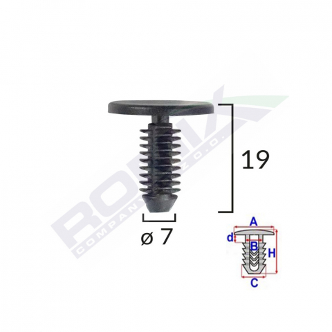 CLIPS TAPITERIE PENTRU CITROEN/PEUGEOT - NEGRU SET 10 BUC [1]