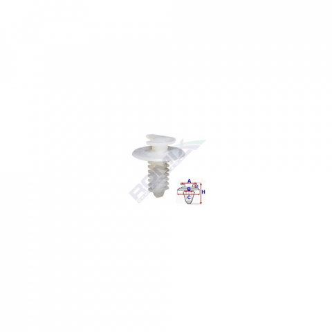 ECHIPAMENTE SERVICE - CLIPS TAPITERIE PENTRU FIAT/LANCIA/ALFA ROMEO/PEUGEOT - ALB SET 10 BUC