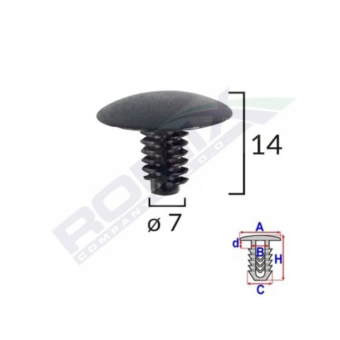 ECHIPAMENTE SERVICE - CLIPS TAPITERIE PENTRU FIAT/ LANCIA/ALFA ROMEO SET 10 BUC
