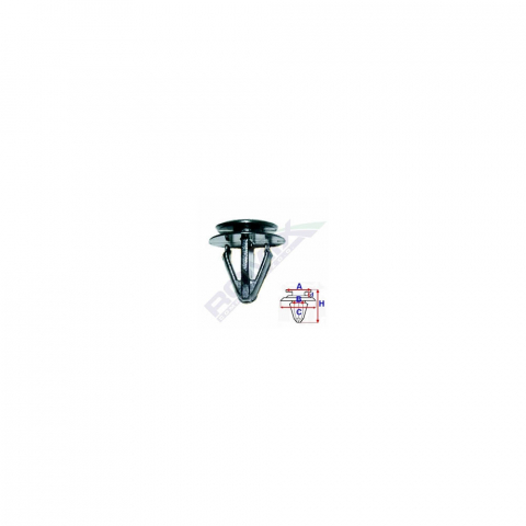 CLIPS TAPITERIE PENTRU FIAT/SUZUKI 8X16.3MM - GRI SET 10 BUC [1]