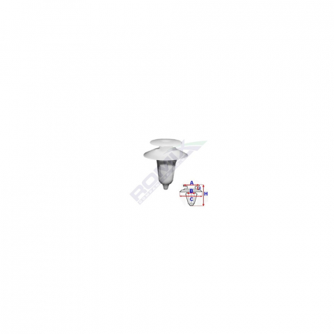 CONSUMABILE SERVICE - CLIPS TAPITERIE PENTRU FORD/IVECO 8X21.6MM - ALB SET 10 BUC