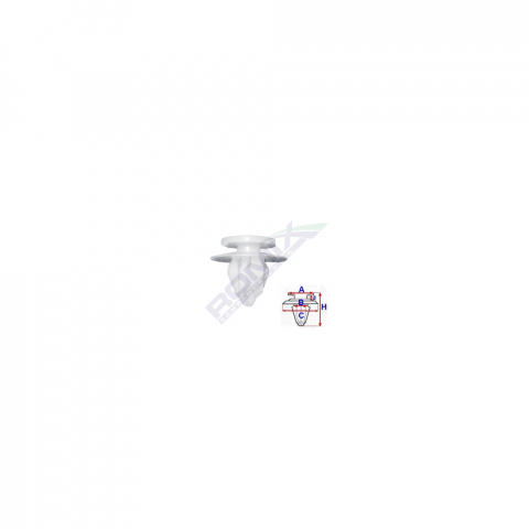 CLIPS TAPITERIE PENTRU MITSUBISHI/TOYOTA/HONDA/HYUNDAI/LEXUS 8.6X17.2MM - ALB SET 10 BUC [1]