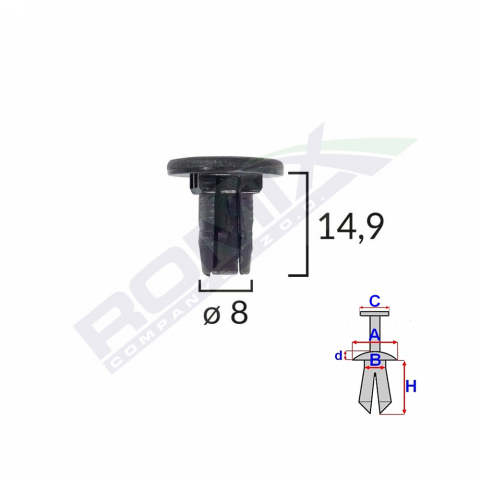 CONSUMABILE SERVICE - CLIPS TAPITERIE PENTRU RENAULT LAGUNA/SCENIC II SET 10 BUC