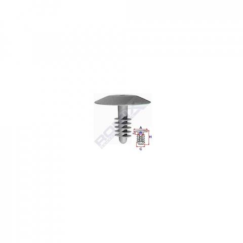 ECHIPAMENTE SERVICE - CLIPS TAPITERIE PENTRU UNIVERSAL 10.6X12MM - GRI SET 10 BUC
