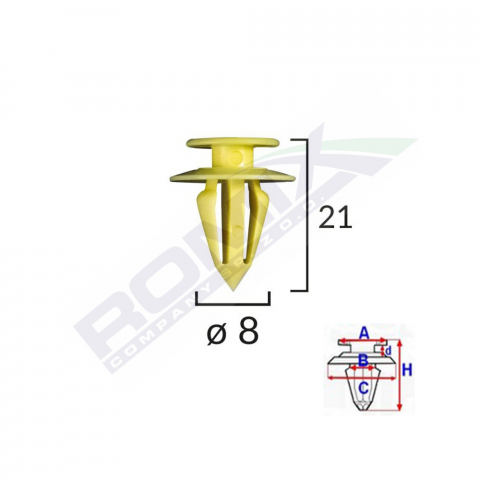 ECHIPAMENTE SERVICE - CLIPS TAPITERIE PENTRU VW/FORD/SEAT SET 10 BUC