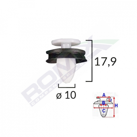CLIPS TAPITERIE PEUGEOT 407/408 SET 10 BUC [1]