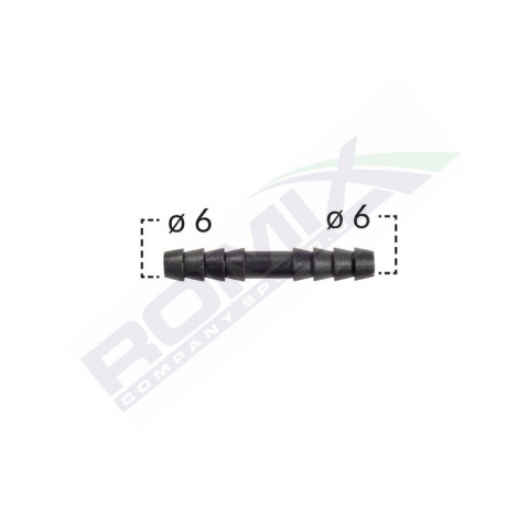 CONSUMABILE SERVICE - CONECTOR DREPT FURTUN CONDUCTE 6MM - NEGRU SET 10 BUC