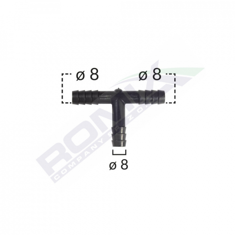 CONSUMABILE SERVICE - CONECTOR TEU FURTUN CONDUCTE UNIVERSAL 8MM - NEGRU SET 5 BUC