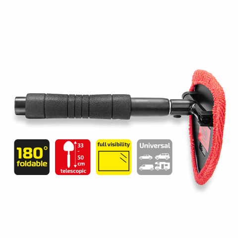 INTRETINERE AUTO - CURATITOR PARBRIZ PREMIUM ALUMINIU EXTENSIBIL 33-50CM CU MICROFIBRA