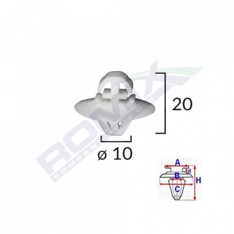 CONSUMABILE SERVICE - ELEMENT FIXARE BANDOURI LATERALE PENTRU CRAFTER / SPRINTER SET 10 BUC