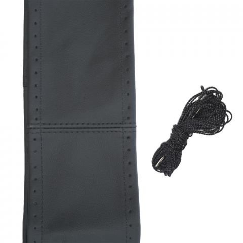 HUSA VOLAN CU SNUR PIELE NATURALA NEGRU 42-43 cm [1]