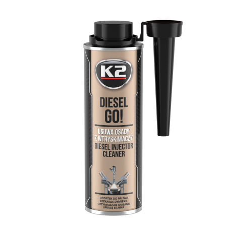 PRODUSE K2 - K2 DIESEL GO! 250ML Reduce fumul, optimizeaza arderea si functionarea motorului