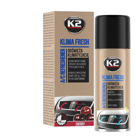 PRODUSE K2 - K2 KLIMA FRESH 150ml Spray curatat si dezinfectat aer cond.CHERRY
